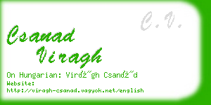 csanad viragh business card